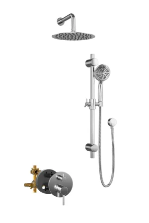 Buy Direct PULSE ShowerSpas Refuge Rain Shower Head 5-Function Hand Shower 1.8 GPM Shower System Combo in Chrome Finish