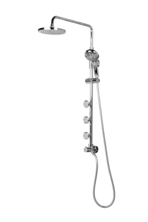 PULSE ShowerSpas Lanikai 2.5 GPM Rain Shower System in Chrome Finish With 3-Power Spray Body Jet and 5-Function Hand Shower One Day Deal