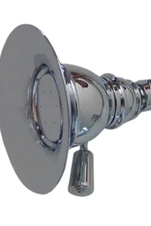 Reduced Price Whitehaus Showerhaus WHOSA30-4.3-C Polished Chrome Small Round Rainfall Showerhead With Spray Holes - Solid Brass Construction With Adjustable Ball Joint