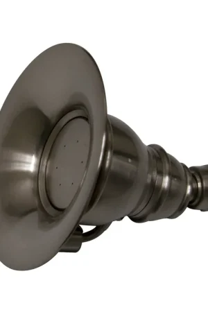 Time-Limited Whitehaus Showerhaus WHOSA30-4.3-BN Brushed Nickel Small Round Rainfall Showerhead With Spray Holes - Solid Brass Construction With Adjustable Ball Joint