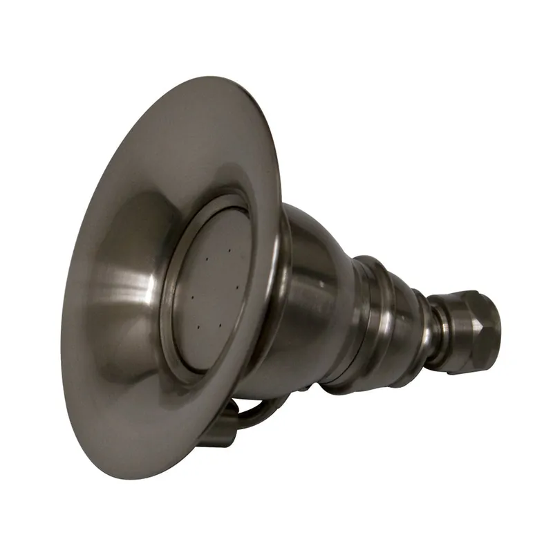 Time-Limited Whitehaus Showerhaus WHOSA30-4.3-BN Brushed Nickel Small Round Rainfall Showerhead With Spray Holes - Solid Brass Construction With Adjustable Ball Joint