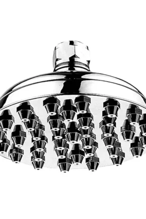 Wholesale Whitehaus Showerhaus WHSM01-6-C Polished Chrome Small Sunflower Rainfall Showerhead With 37 Nozzles - Solid Brass Construction With Adjustable Ball Joint
