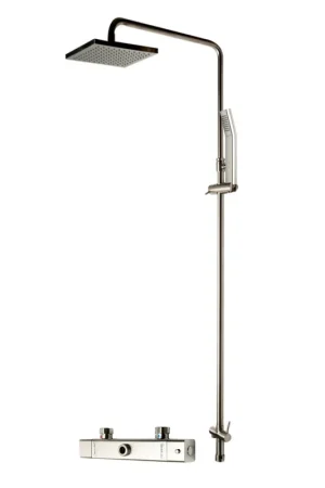 ALFI Brand AB2862-BN Brushed Nickel Square Style Thermostatic Exposed Shower Set Authentic