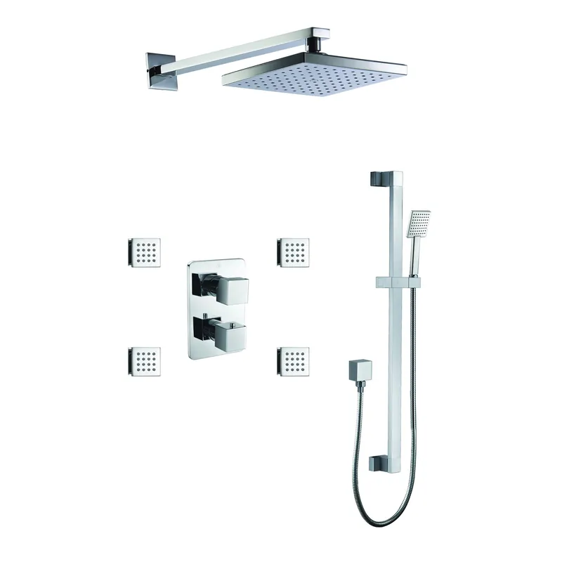 Best Price ALFI Brand AB2287-PC Polished Chrome 3 Way Thermostatic Shower Set With Body Sprays
