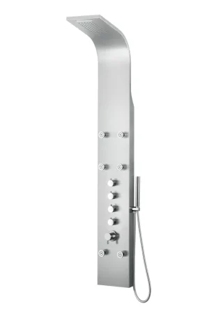 ALFI Brand ABSP40 Brushed Stainless Steel Rectangle Shower Panel With 6 Body Sprays Instant Buy