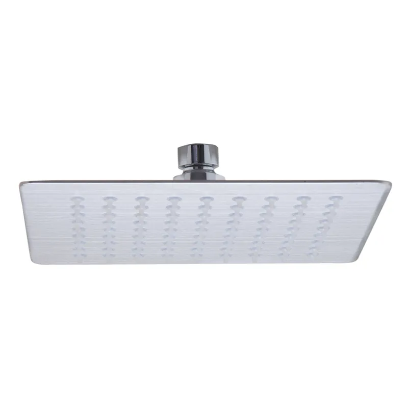ALFI Brand RAIN8S-BSS 8" Square Solid Brushed Stainless Steel Wall or Ceiling Mounted Ultra Thin Rain Brass Shower Head Premium