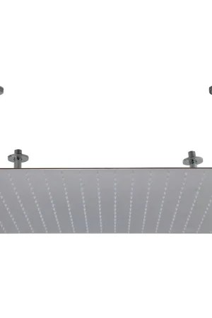 ALFI Brand RAIN24S-PSS 24" Square Solid Polished Stainless Steel Wall or Ceiling Mounted Ultra Thin Rain Brass Shower Head Handmade