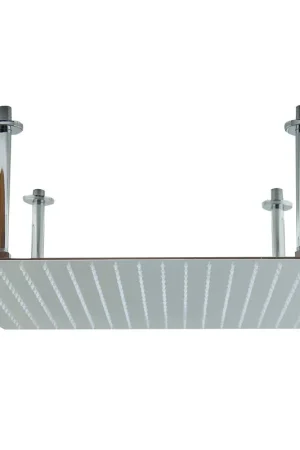 Free Returns ALFI Brand RAIN20S-PSS 20" Square Solid Polished Stainless Steel Wall or Ceiling Mounted Ultra Thin Rain Brass Shower Head