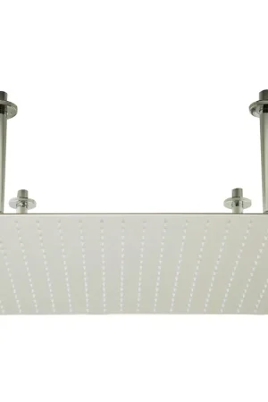 ALFI Brand RAIN20S-BSS 20" Square Solid Brushed Stainless Steel Wall or Ceiling Mounted Ultra Thin Rain Brass Shower Head Instant Buy