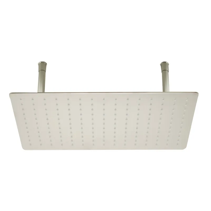 ALFI Brand RAIN2012-BSS 20" Rectangle Solid Brushed Stainless Steel Wall or Ceiling Mounted Ultra Thin Rain Brass Shower Head Today Only