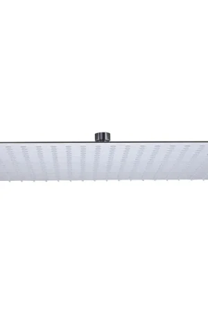 ALFI Brand RAIN16S-BSS 16" Square Solid Brushed Stainless Steel Wall or Ceiling Mounted Ultra Thin Rain Brass Shower Head Viral