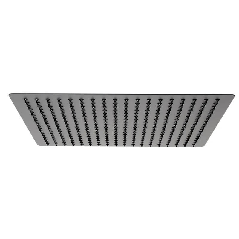 ALFI Brand RAIN16S-BM 16" Square Matte Black Stainless Steel Wall or Ceiling Mounted Ultra Thin Rain Brass Shower Head Popular