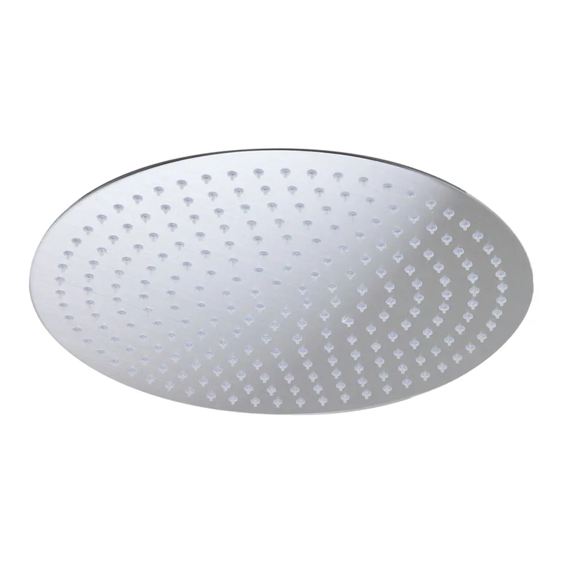 Best Seller ALFI Brand RAIN16R-BSS 16" Round Solid Brushed Stainless Steel Wall or Ceiling Mounted Ultra Thin Rain Brass Shower Head