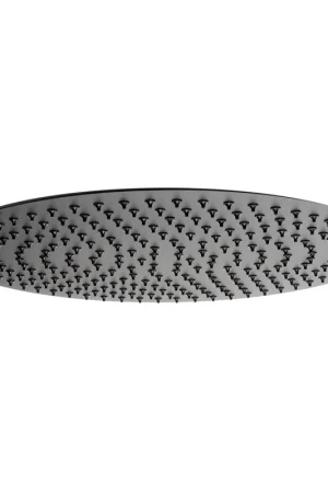 ALFI Brand RAIN16R-BM 16" Round Matte Black Stainless Steel Wall or Ceiling Mounted Ultra Thin Rain Brass Shower Head Bulk Order