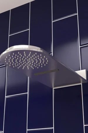Get Yours ALFI Brand RAIN10RW-BN 10" Square Brushed Nickel Wall-Mounted Waterfall Rain Brass Shower Head