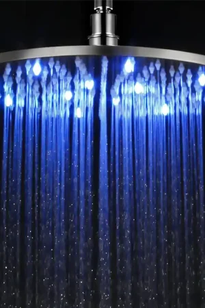 Direct From Manufacturer ALFI Brand LED12R-PC 12" Round Polished Chrome Wall or Ceiling Mounted Multi Color LED Rain Shower Head