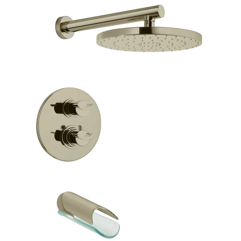 LaToscana Morgana Brushed Nickel Thermostatic Tub & Shower Kit Genuine