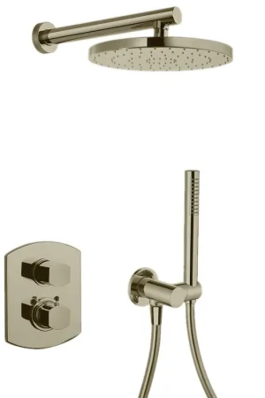 Today Only LaToscana Novello Brushed Nickel Thermostatic Shower Kit With Handheld Shower