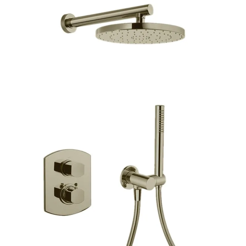 Today Only LaToscana Novello Brushed Nickel Thermostatic Shower Kit With Handheld Shower