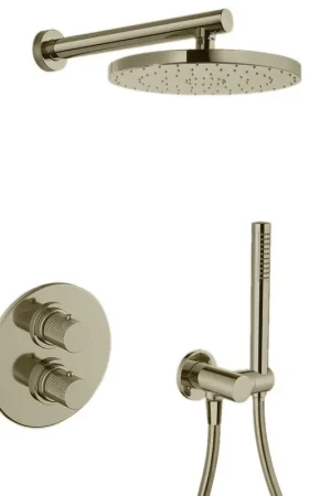 LaToscana Alessandra Brushed Nickel Thermostatic Shower Kit With Handheld Shower Weekend Sale