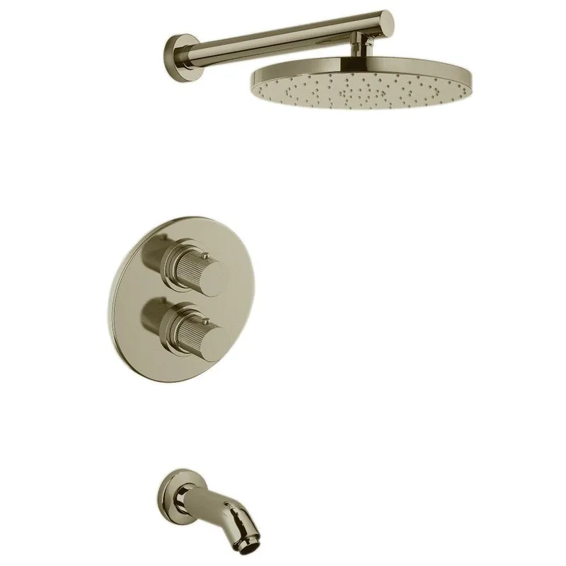 Factory Price LaToscana Alessandra Brushed Nickel Thermostatic Tub & Shower Kit