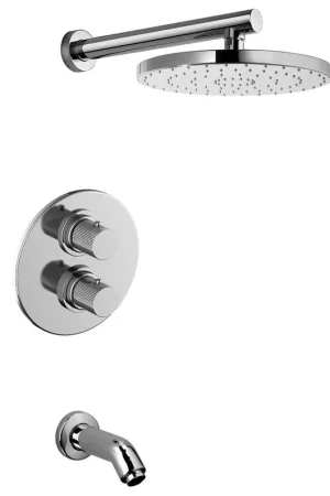 Fast Shipping LaToscana Alessandra Chrome Thermostatic Tub & Shower Kit