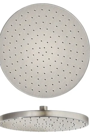 Secure Checkout LaToscana Shower Line 12" Round Brushed Nickel Brass Shower Head