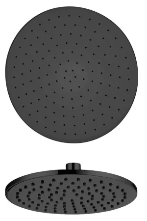 Handmade LaToscana Shower Line 10" Round Matt Black Brass Shower Head