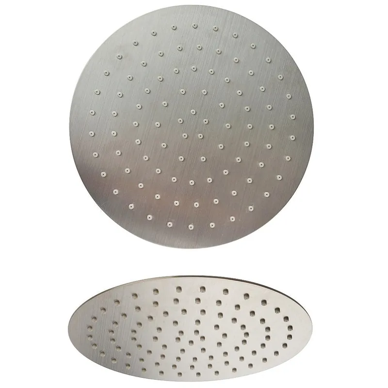 LaToscana Shower Line 12" Round Brushed Nickel Extra Slim Shower Head Premium