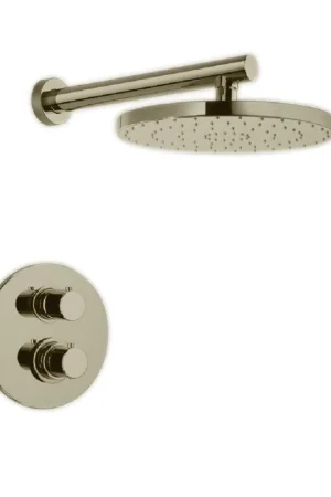 Deal LaToscana Elba Brushed Nickel Thermostatic Shower Kit