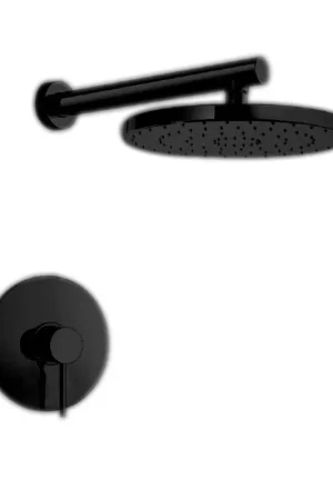 LaToscana Elba Matt Black Pressure Balance Shower Kit Holiday Sale