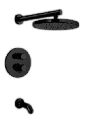 Today Only LaToscana Elba Matt Black Thermostatic Tub & Shower Kit