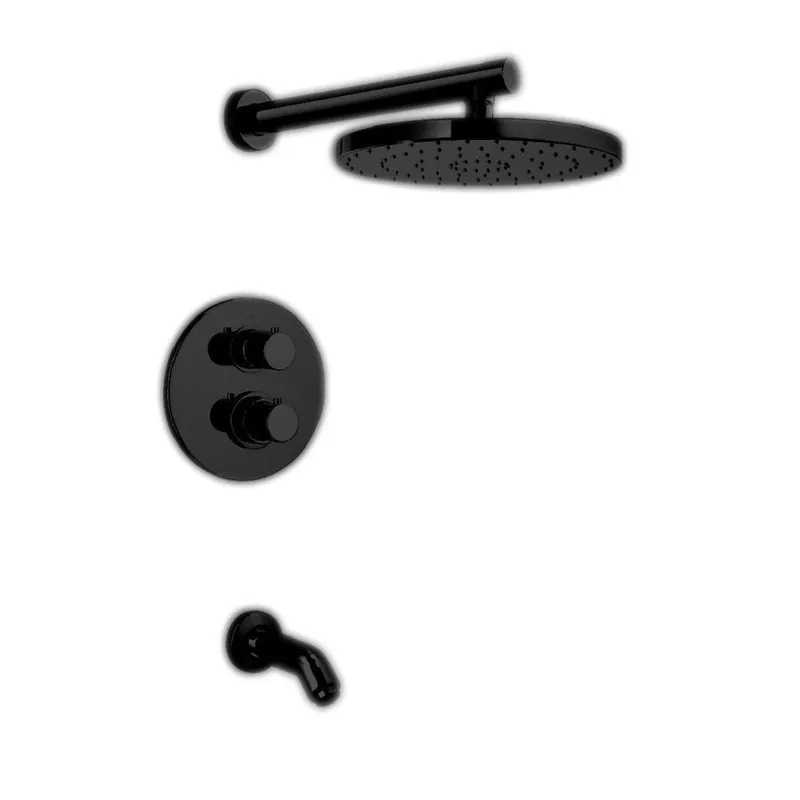 Today Only LaToscana Elba Matt Black Thermostatic Tub & Shower Kit