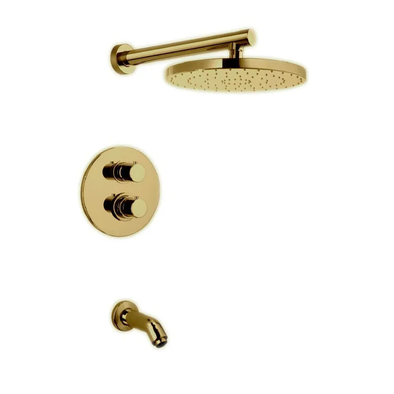 LaToscana Elba Matt Gold Thermostatic Tub & Shower Kit Order Now