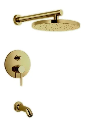 Hassle-Free Returns LaToscana Elba Matt Gold Pressure Balance Tub & Shower Kit