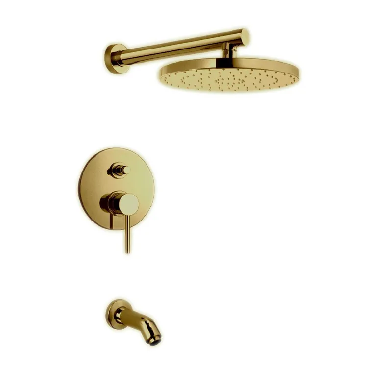 Hassle-Free Returns LaToscana Elba Matt Gold Pressure Balance Tub & Shower Kit