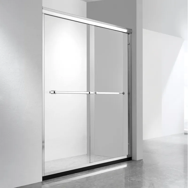 Latest Vinnova Ascoli 48" x 76" Polished Chrome Reversible Double Sliding Bypass Framed Shower Door