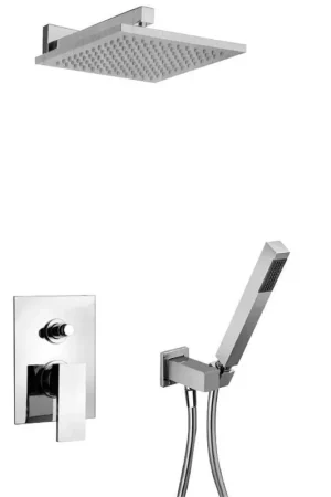 High Quality LaToscana Quadro Chrome Pressure Balance Shower Kit With Handheld Shower