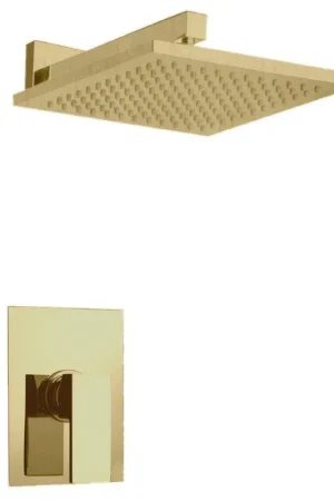 LaToscana Quadro Matt Gold Pressure Balance Shower Kit Genuine