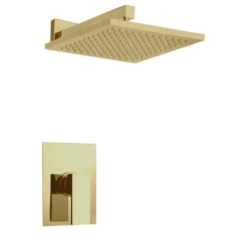 LaToscana Quadro Matt Gold Pressure Balance Shower Kit Genuine