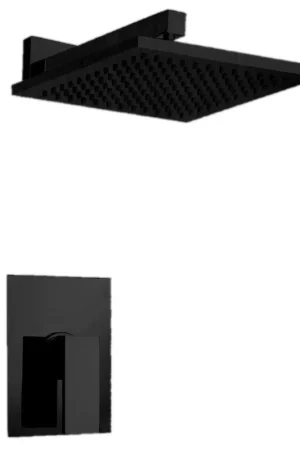 LaToscana Quadro Matt Black Pressure Balance Shower Kit Price Cut
