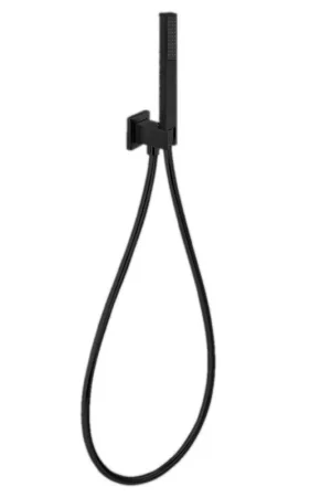 LaToscana Quadro Matt Black Wall-Mounted Brass Hand Shower Kit Brand New