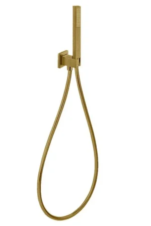 LaToscana Quadro Matt Gold Wall-Mounted Brass Hand Shower Kit Premium