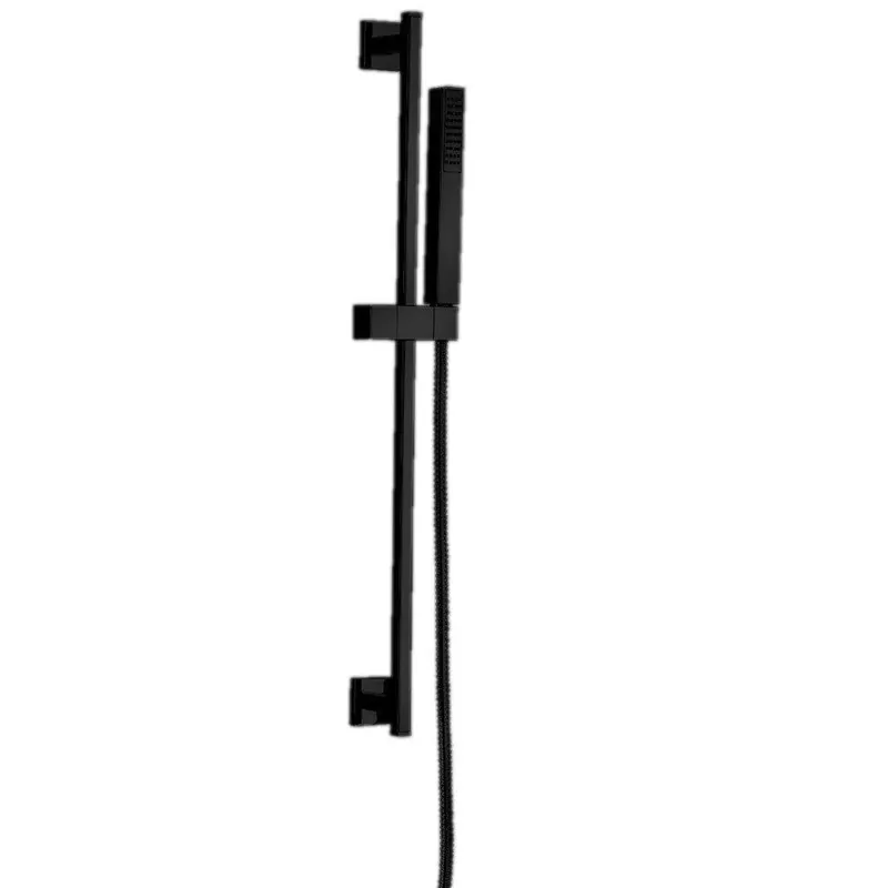 LaToscana Quadro Matt Black Wall-Mounted Slide Bar Kit With Single Jet Handheld Shower Limited Offer