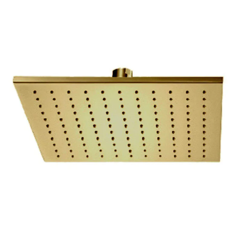Free Returns LaToscana Shower Line 10" Square Matt Gold Brass Shower Head