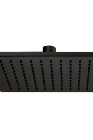 Authentic LaToscana Shower Line 8" Square Matt Black Brass Shower Head