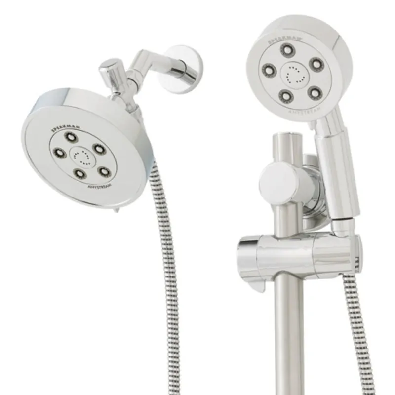Speakman Neo 2.5 GPM Polished Chrome Anystream Shower Head and Slide Bar Combination Shower System Best Choice