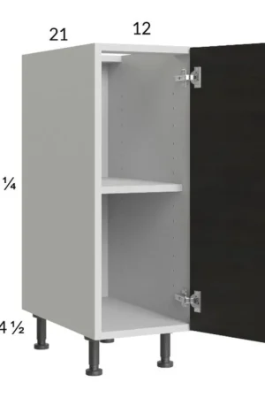 Authentic RTA Euro Cafe 12" Full Height Door Vanity Base Cabinet with 2 Finished End Panels