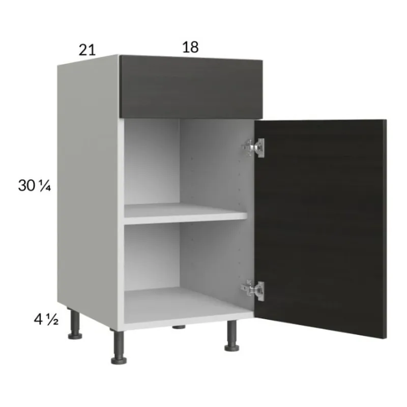 Best Seller RTA Euro Cafe 18" Vanity Base Cabinet with 1 Finished End Panel