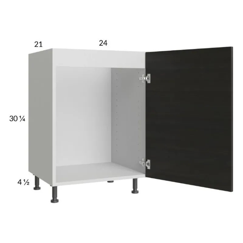 Limited Time RTA Euro Cafe 24" Full Height Door Vanity Sink Base Cabinet with 1 Door